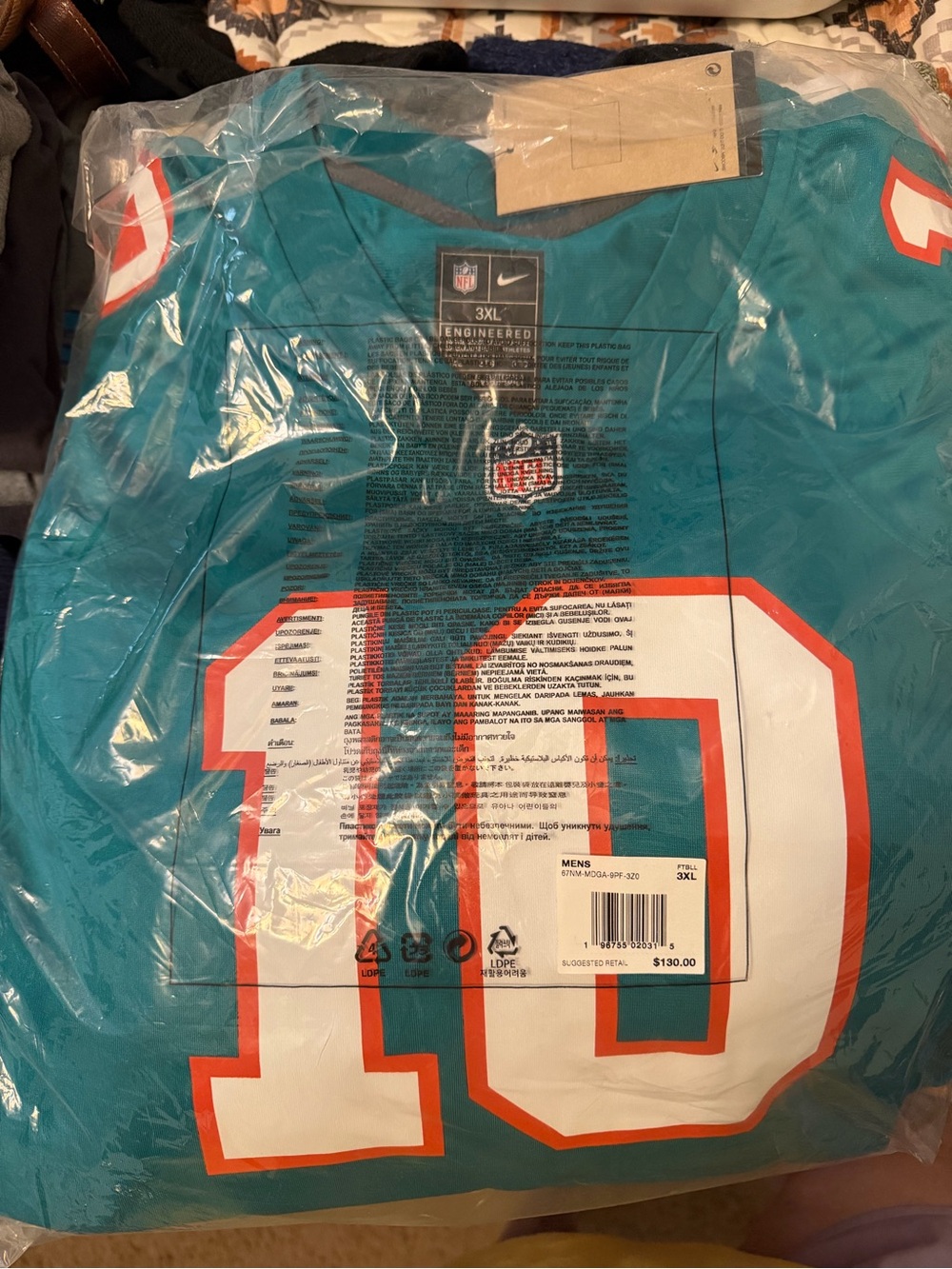 Nike NFL Tyreek Hill Miami Dolphins #10 Football Jersey